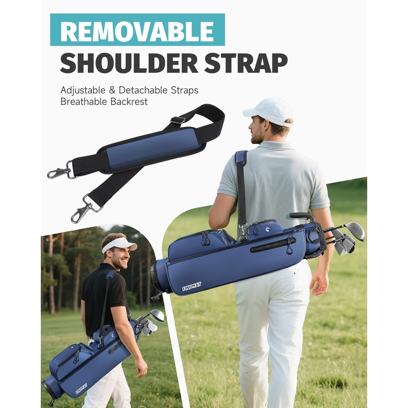 Findway 3 Way Small Golf Bag, Lightweight Pitch and Putt