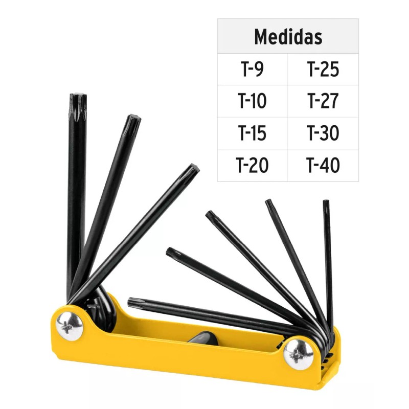 Pretul Juego Llaves Torx, Tipo Navaja, 8pzs, 22725 Pretul