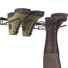 PrimZooty Wader Boot Hanger Wall Mount - (2 Pair) Sturdy Metal Boot Rack, Tall Shoe Holder for Closet, Entryway, Indoor, Garage