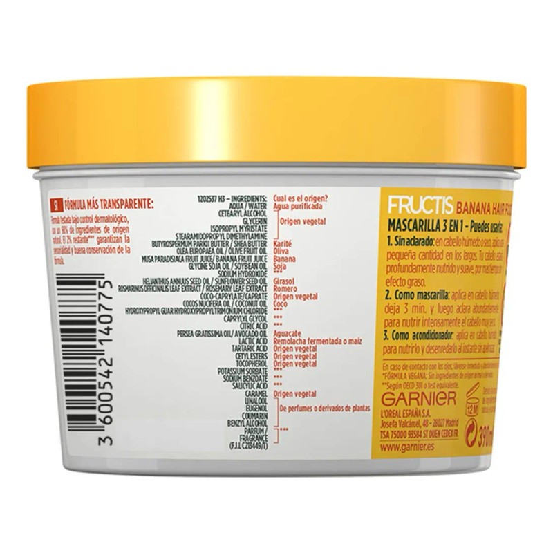 Mascarilla Capilar Garnier Fructis Hair Food Banana 390ml Pa