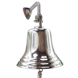 ARSUK Ship Bell Door Bell Brass Wall Door Station Antique Vintage Design Garden Bell for School Reception, Dinner, Shop, Hotel Service, Decorations, Animal Feeding