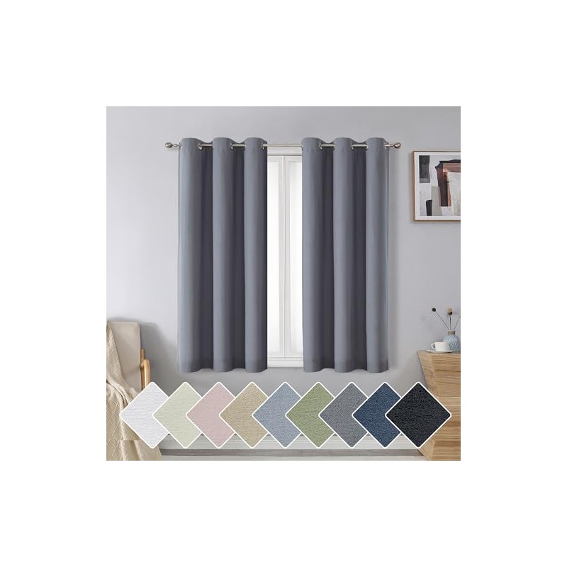 Aiyufeng Nika - Cortinas 100 opacas de 45 pulgadas de