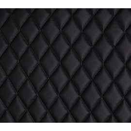 Vinyl Quilted Foam Fabric with 3/8" Foam Backing Upholstery / 52" Wide/Sold by The Yard/FABRIC EMPIRE (Black, Diamond 2" x 3")