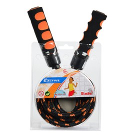 Simba 107301685 Skipping Rope with Soft Handle, 2 Assorted Colours, Handles Made of Soft Material, Rope 200 cm, from 5 Years