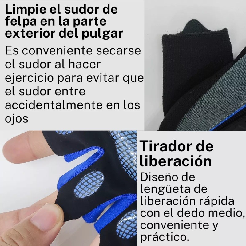 GOMITA Guantes Gym Tacticos Az Pesas Crossfit Gimnasio Mujer Hombre