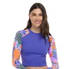 Eidon Women's Standard Kiko Longsleeve Crop Rashguard, Allegory