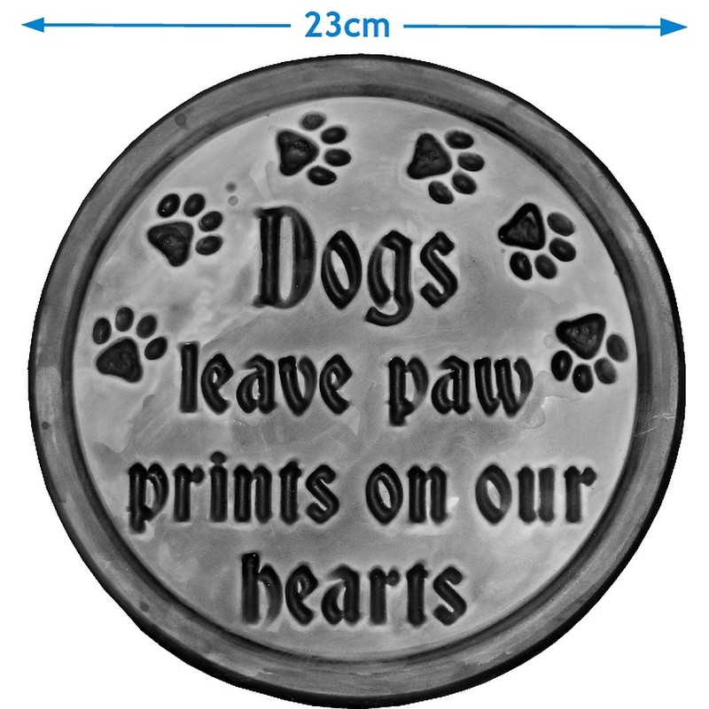 dennycraftmoulds Dogs Leave Paw Prints On Our Hearts Concrete Garden