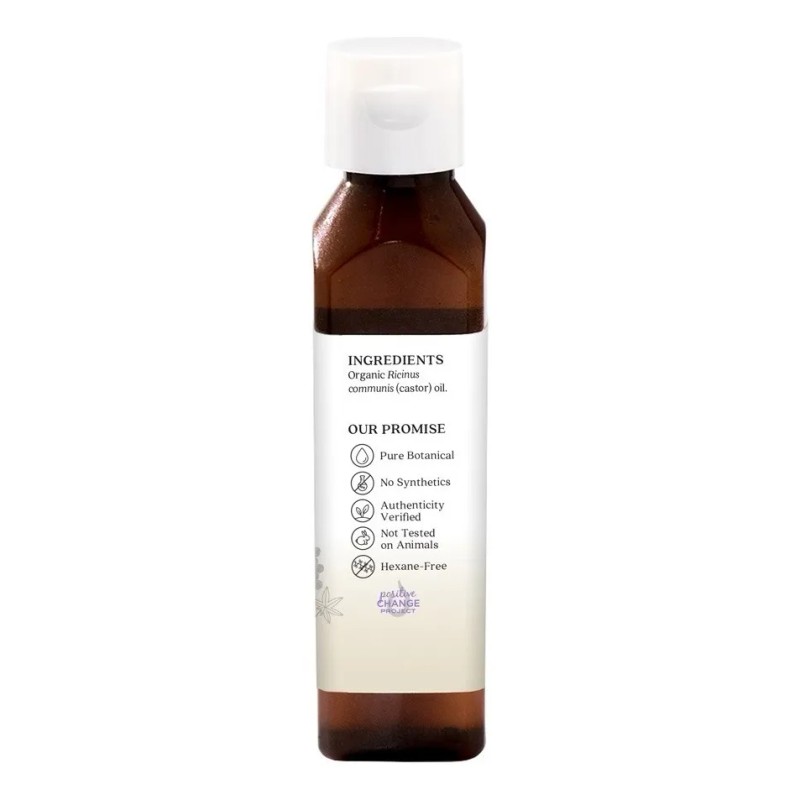 Aura Cacia aceite de ricino orgánico 118 ml | fortalece