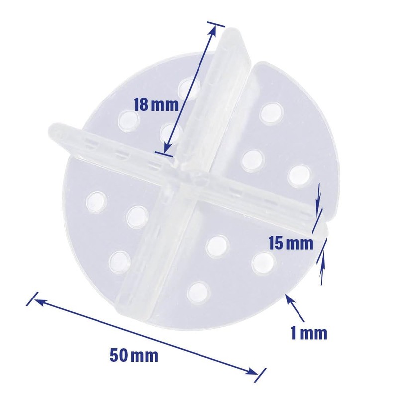 Karl Dahm Plate Joint Crosses 3 mm, Transparent, Pack of