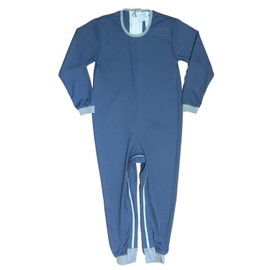 BENEFIT WEAR Adult Anti-Strip Dignity Jumpsuit with Inner Leg Zippers (Steel Grey-3X)