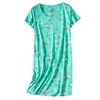 Inadyas Women's Cotton Nightgown Sleepwear Short Sleeves Nightshirt Casual Print