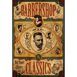 Ontrada Barber Shop Classics Hot Towel Shaves Luxury Shaving Wooden Sign 12x18cm