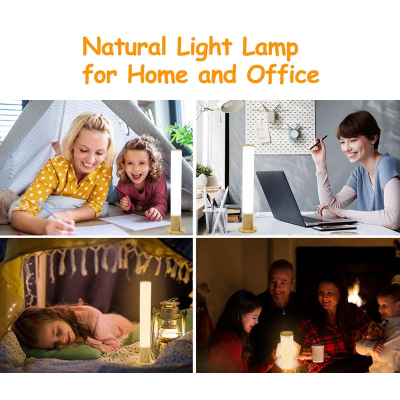Light Therapy Lamp 10000 Lux, Happy Sun Lamp UV-Free with