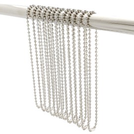 Ganchos para cortina de ducha, tamaño largo, 70 cm, anillos para cortina de ducha, 12 piezas, aspecto de calidad de spa, acero inoxidable