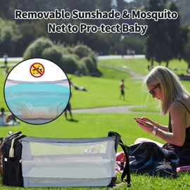 AHNTTGS Baby Bag Diaper Bags with Changing Station, Large Capacity Diaper Bag Backpack for Moms Dads with USB Charging Port, Waterproof Diaper Backpack（Black）