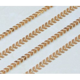 Gold Plated Fish Bone Chain, Chevron Chain, Necklace Chain, Bulk Chain, Jewelry