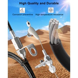 Kickdown Cable Fit For Ford Bronco E-150 E-250 Econoline F-150 F-250 1981-1993, Automatic Transmission Cable Replace KD-2AODU