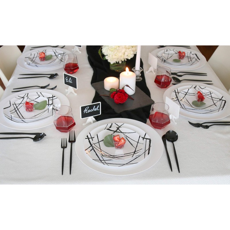 Novelty Modern Flatware Cutlery Combo Set (Black, 80)