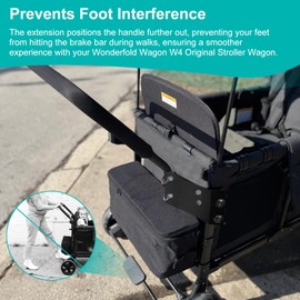 Baby Stroller Accessory – Ergonomic Handlebar Extension Compatible with Original W4 Stroller Wagon, Enhances Comfort, Maneuverability & Storage, Prevents Foot Interference, Secure & Easy Installation