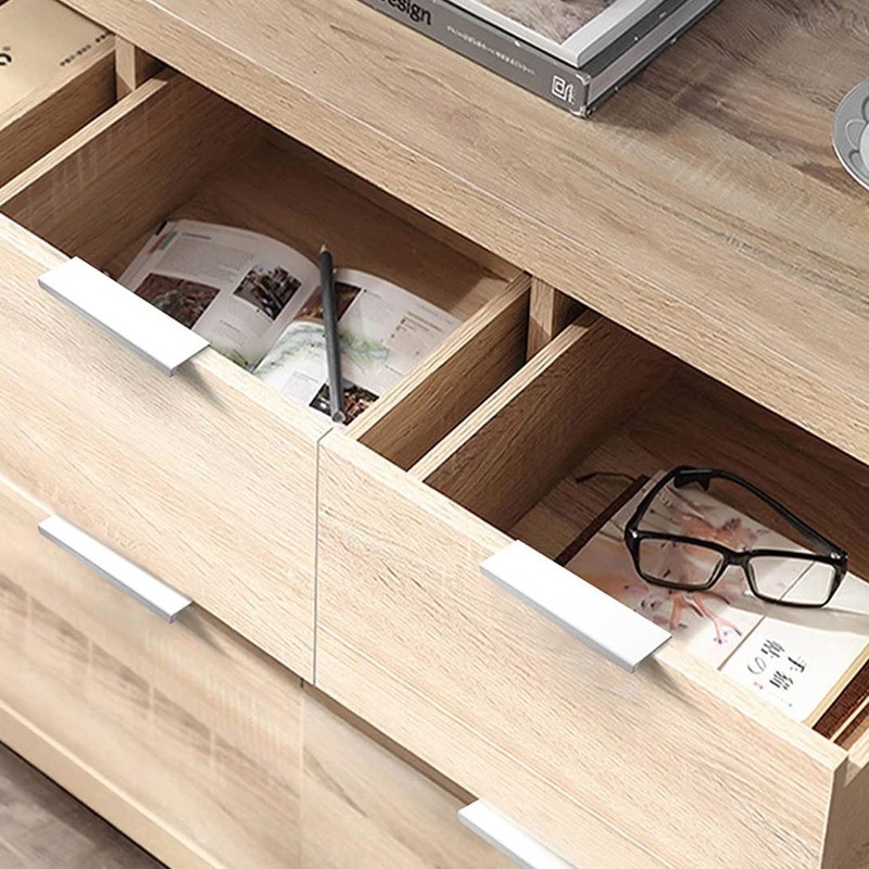 JNRFTY 10Pcs Mount Finger Edge Pull,Hidden Drawer Pulls,Aluminum Hidden Handle