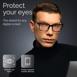 livho High Tech Blue Light Glasses - Advanced Blue Light Blocking Computer Glasses - Anti Eyestrain & UV Glare