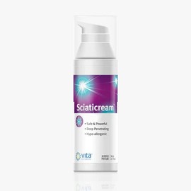 Vita Sciences- “SciatiCream Crema para Soporte del Nervio Ciático con Árnica, B1, B5, B6, MSM, Aloe y Aceite de Coco.