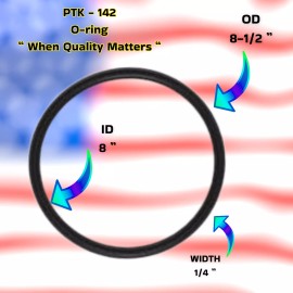 POOLTEK USA U9-171  8” Trap Lid O-ring  2-PACK+ LUBE TUBE For Sta-Rite™
