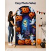 Halloween Photo Backdrop- Reusable Double-Sided Background for Parties and Events