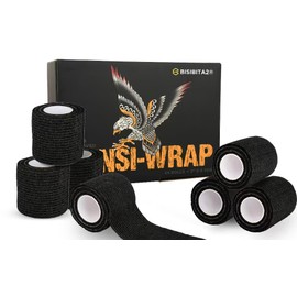 BISIBITA2 Sensi Wrap Grip Cover Sports Self Bandage Rolls 2-inch x 5-Yards 24pcs (Black)