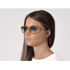 XLAB Unisex Moscot Style Sunglasses 8004, Yellow/Blue Shaded