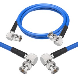Yuslao 12G SDI Cable 3FT BNC Right Angle SDI Video Cable RG6 75ohm Coaxial Cable Ultra Low Loss for 8K 4K 6G-SDI 3G Video Security Camera SDI Converter(1 Pcs)
