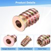 M METERXITY 20-Pack Threaded Inserts for Wood, M4x15mm Hex Drive