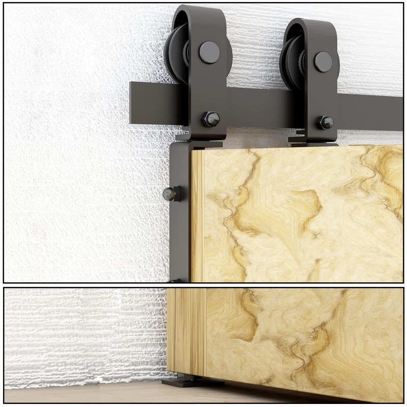 QINAIXQM 60" / 5FT Bi-Folding Sliding Barn Door Hardware Kit