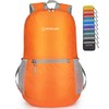 ZOMAKE Ultra Lightweight Foldable Backpack - Packable Foldable Rucksack 20L Small Packable Backpcks Walking Rucksacks Water Resistant Travel Daypack For Men Women Outdoor Camping Hiking (Orange)â¦