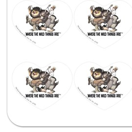 Where The Wild Things are March Heart Shaped Planner Calendar Scrapbook Craft Stickers
