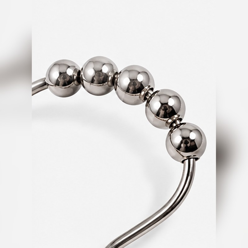 Roller Ball Shower Curtain Hooks for Bathroom – 12-Piece Hanging