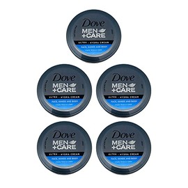 Dov E Men + Care Ultra Hydra Cream - Cara, manos y cuerpo - Peso neto 2.53 fl oz (75 ml) por envase, paquete de 5 recipientes