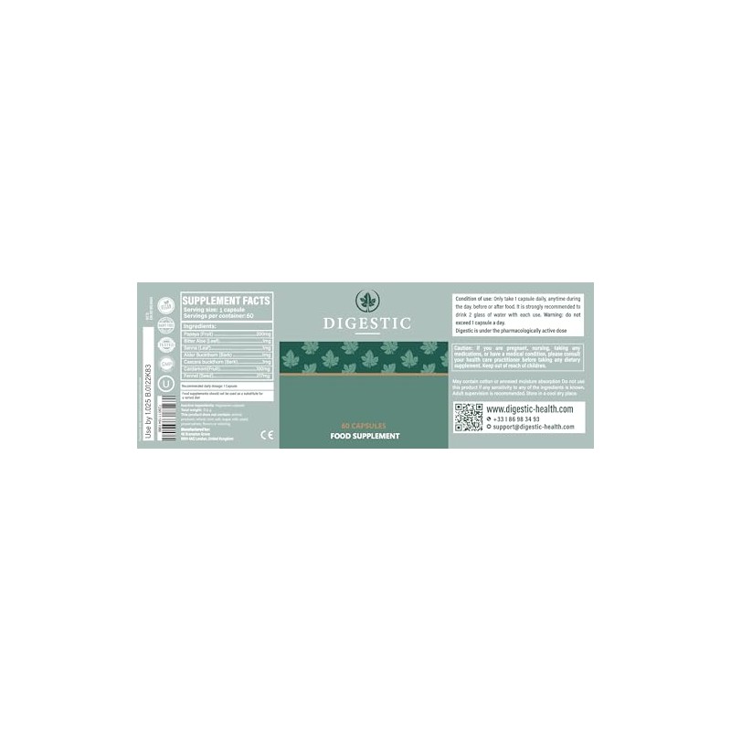 Digestic - Laxative for Constipation Relief, Stool Softener 100% Natural,