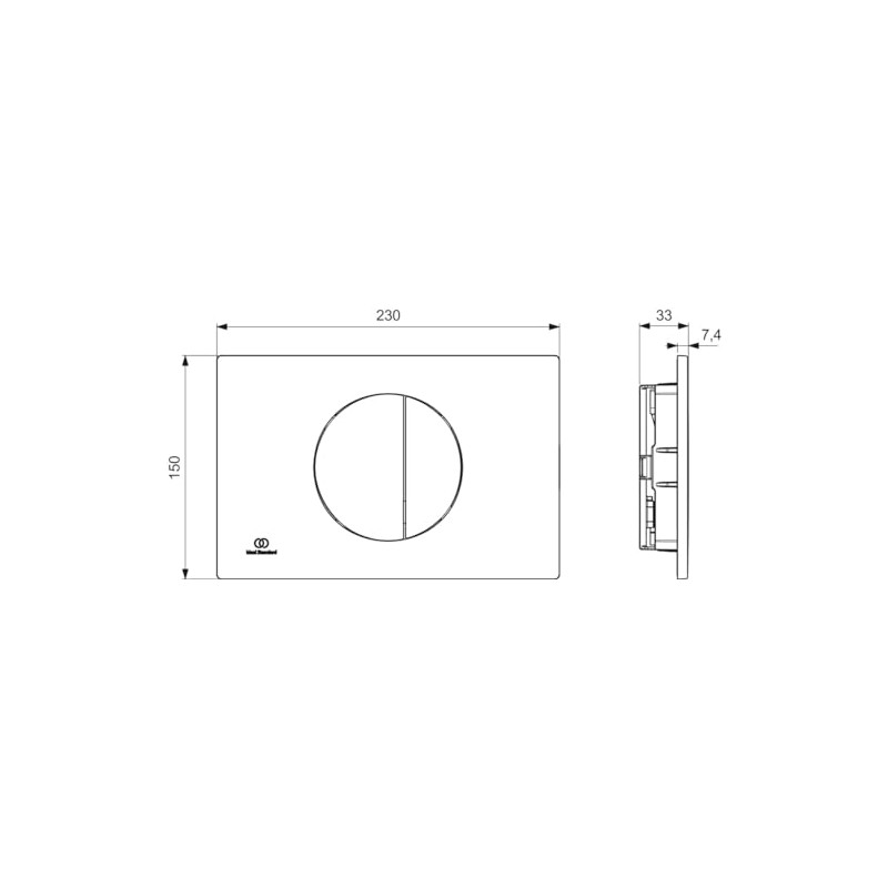 Ideal Standard Oleas Actuator Plate for ProSys Toilet Cisterns -