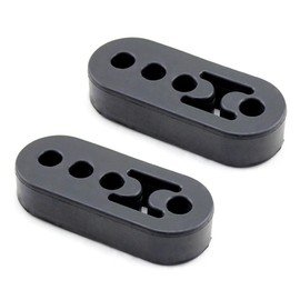2PCS Rubber Exhaust Hanger, 4 Holes 0.46 Inch Exhaust System Hanger, Adjustable Muffler Hangers, Universal Insulator Bushing Shock Absorber Bracket for Most Cars (4 Holes)