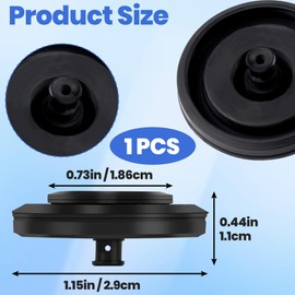 Deozu 1 Pcs Black Toilet Fill Valve Seal, Toilet Parts Inside Tank Kit, Rubber Flush Valve Seal for Fluidmaster 400, 747 and 200 Models Toilet Fill Value