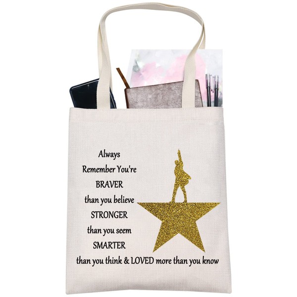 LEVLO Broadway Hamilton Merchandise - Bolsa de maquillaje musical para