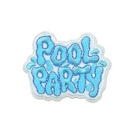 Generic Birthday Girl Boy Cub POOL PARTY Water swimming Fun Patches Crests Badges SCOUT GUIDE Iron On Patch Perfect for Loot Bags, Backpacks, Jackets, Uniforms and More