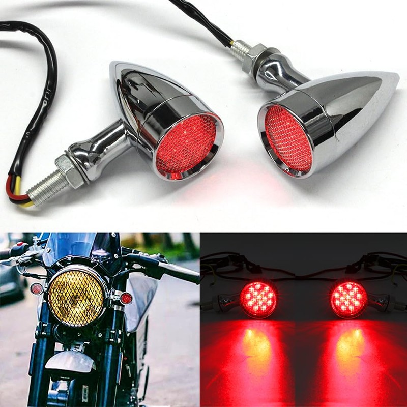 DREAMIZER LED Turn Signals Front Rear 15 LED Motorcycle Lights