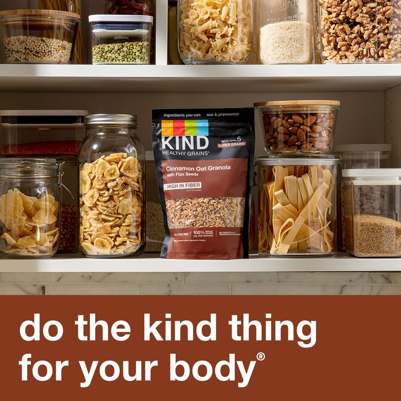 KIND Healthy Grains Granola, Cinnamon Oat Clusters with Flax Seeds,