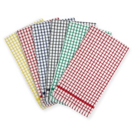 Emma Barclay Superdry Check 6 Pack - Terry Check Luxury Tea Towel - 45x65cm