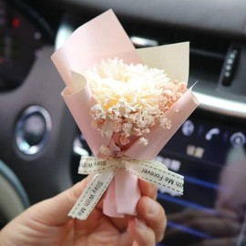 Pink Mini Dried Flowers Bouquet for Car Air Vent Clips, Car Air Outlet Perfume Decoration, Automotive Air Fresheners Car Air Fresheners Interior Accessories Interior Car Accessories