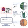 SINMAO Private Parking Sign with Post Holder Aluminium 30 x