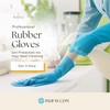 Inlifay Rubber Gloves, Reusable Cleaning Gloves Latex Free, Dishwashing Rubber Gloves for Cleaning, Waterproof Household Gloves, Protect for Cleaning (Pack of 3)