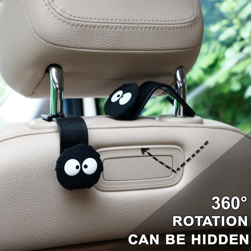 MaPctSy Car Seat Headrest Hook Soot Sprite Plush Auto Hooks